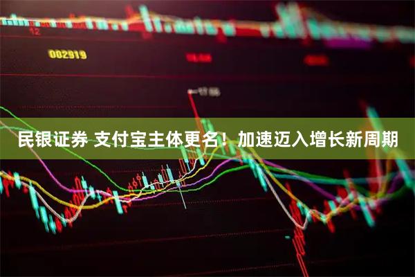 民银证券 支付宝主体更名！加速迈入增长新周期