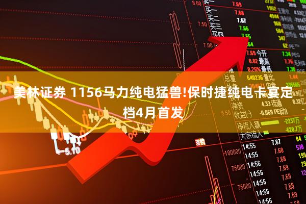 美林证券 1156马力纯电猛兽!保时捷纯电卡宴定档4月首发